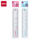 DELI-PLASTIC RULER 15CM PUPUBABY-PACK OF 2 PCS-ASSORTED COLOR