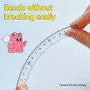 DELI-PLASTIC RULER 15CM PUPUBABY-PACK OF 2 PCS-ASSORTED COLOR