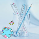 DELI-PLASTIC RULER 15CM PUPUBABY-PACK OF 2 PCS-ASSORTED COLOR