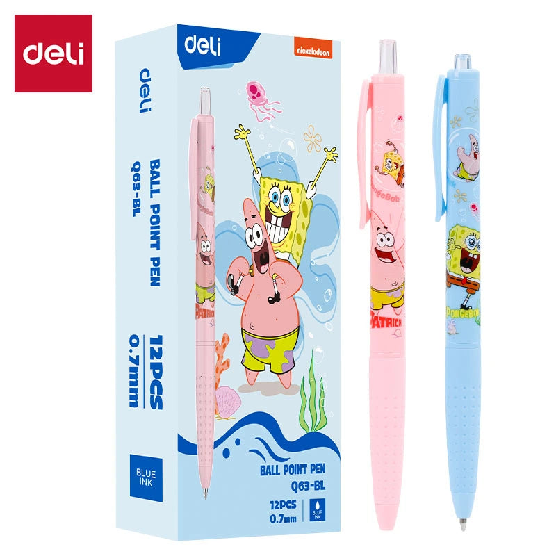 BALL PEN 0.7 SPONGE BOB BLUE-Q63-BL-PACK OF 12 PCS