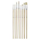 PEBEO-BRUSH WHITE MIX BRISTLE LONG HAND 8PCS-952403