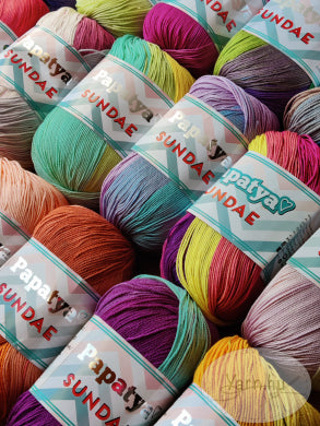 Papatya Sundae Rainbow Multicoloured 100% Microfibre Acrylic 100grs 4 Ply