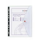 RING BINDER WALLET A4 W/BUTTON CLEAR-12566