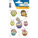 STICKER MAGIC CUTE OWLS TRANSPUFFY-15399