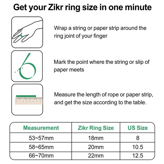 IQIBLA ZIKR RING E01S LITE 20MM BLK/GLD