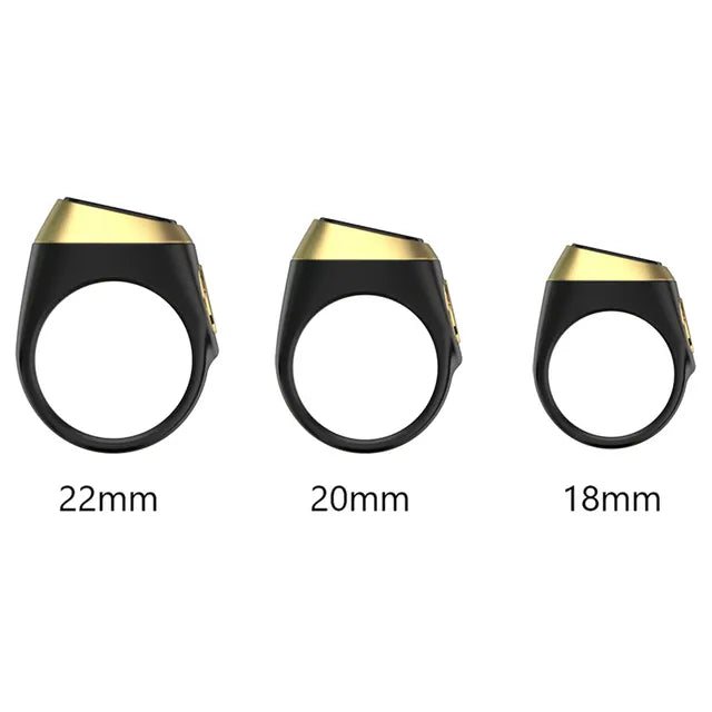IQIBLA ZIKR RING E01S LITE 20MM BLK/GLD
