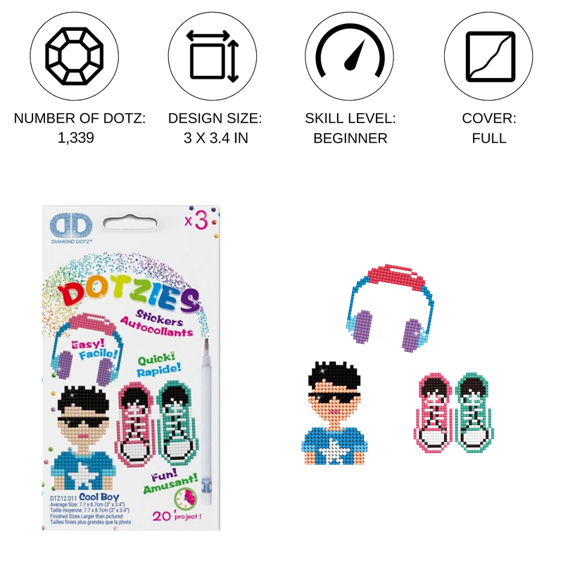 DOTZIES 3 STICKERS