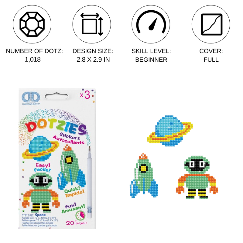 DOTZIES 3 STICKERS
