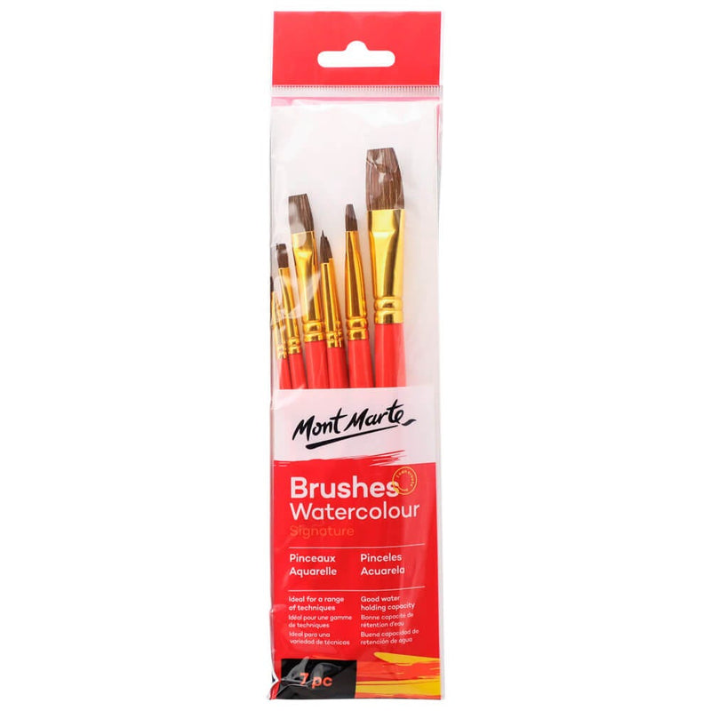 Mont Marte-Brush Set Gallery Water Color 7 Piece-BMHS0026