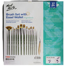 Brush Set with Easel Wallet Signature 17pc - BMHS0044