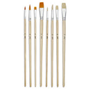 PEBEO-BRUSH GLD/WHT MIX BRISTLE LONG HAND 8PCS-952406