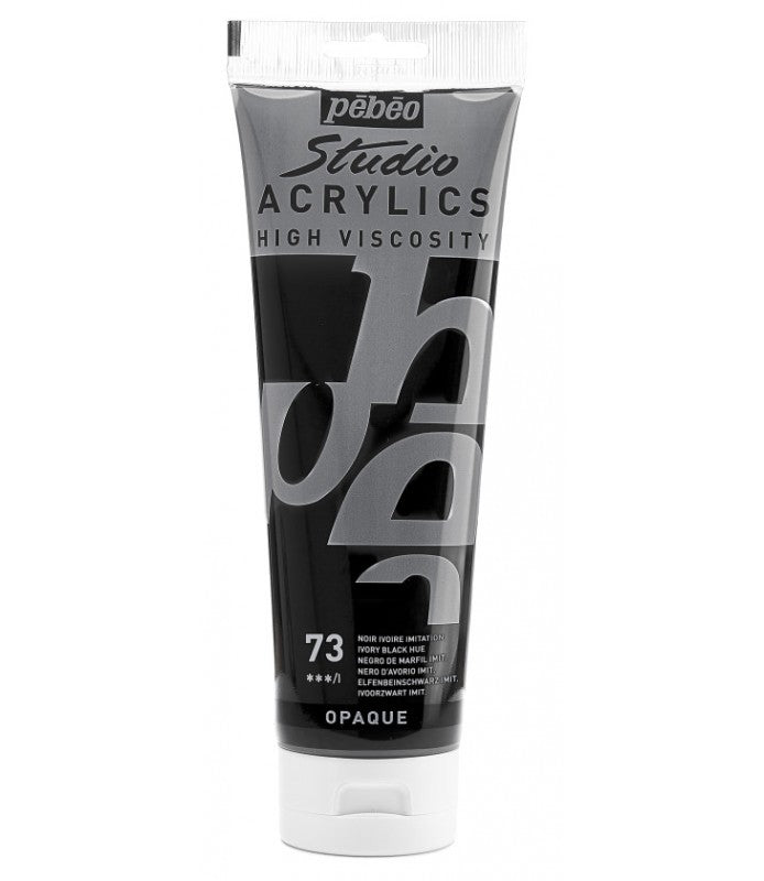 PEBEO-ACRYLIC STUDIO 100ML IVORY BLACK-831073