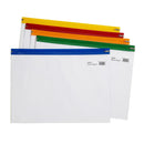 ZIPPER FILE A5 CLEAR-12722-ASSORTED COLOUR PACK OF 5 PCS