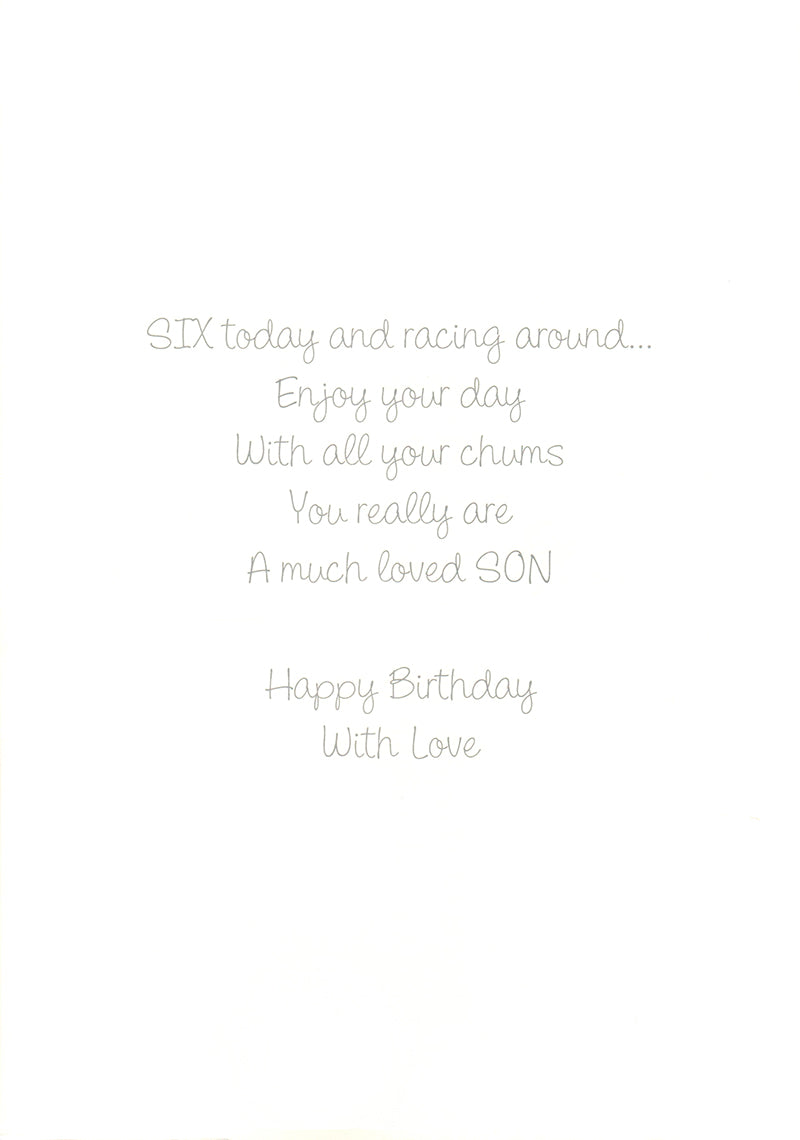 Greeting Card-For a Special Son 6th Birthday