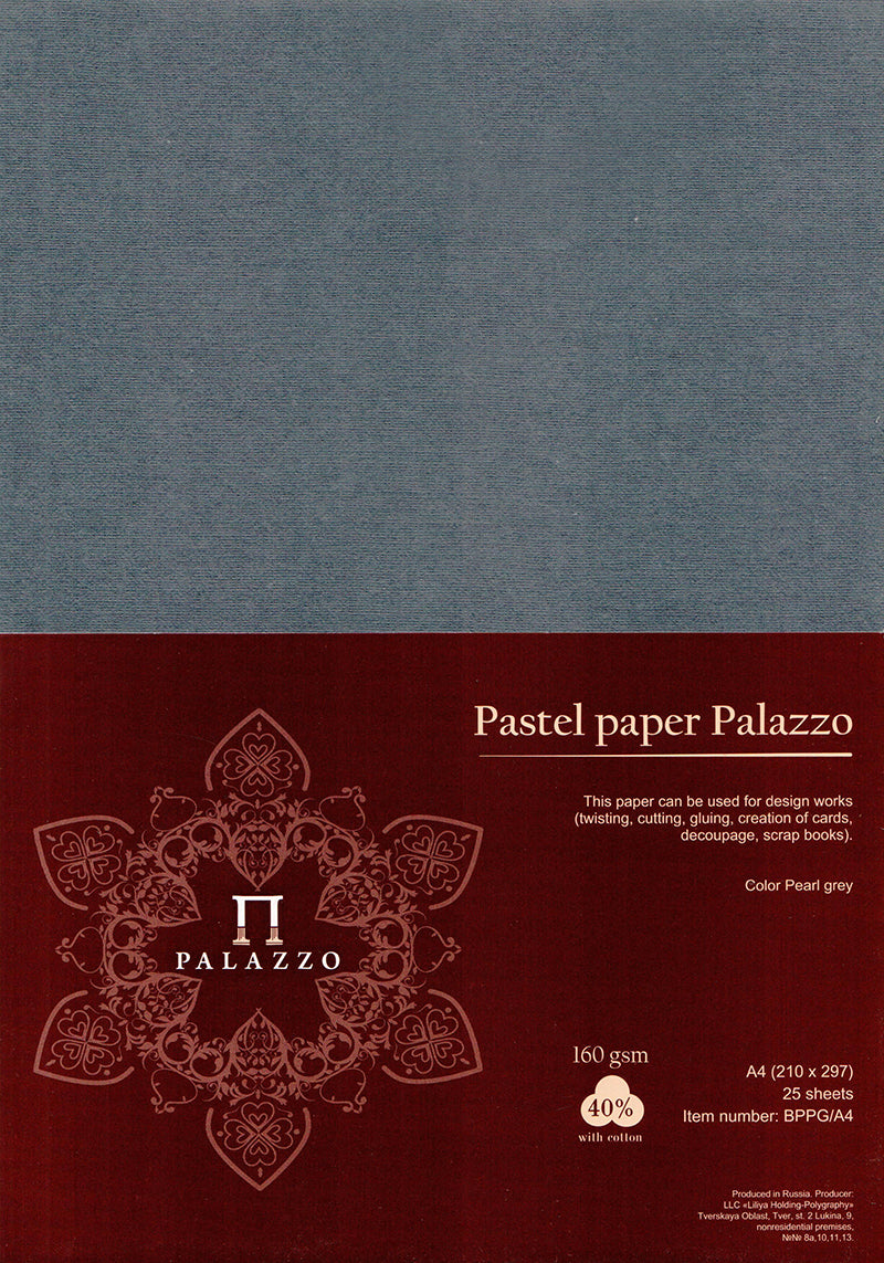 Pastel paper A4 160gsm pack of 25 sheets Pearl Grey-BPPG/A4