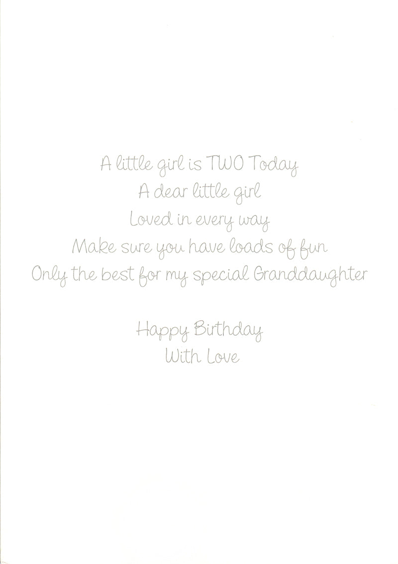 Greeting Card-For a Special Grand Daughter 2nd Birthday