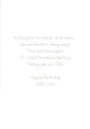 Greeting Card-For a Special Daughter 10th Birthday