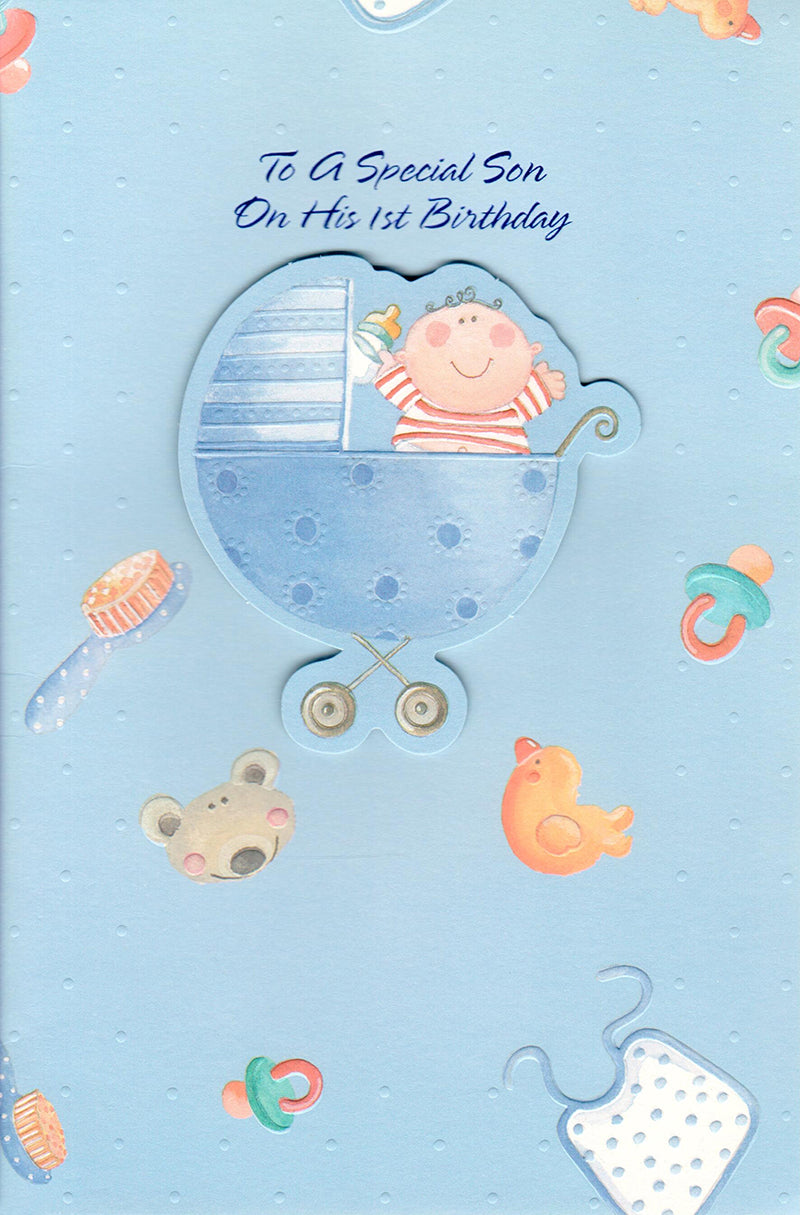 Greeting Card-To A Special Son On His 1st Birthday