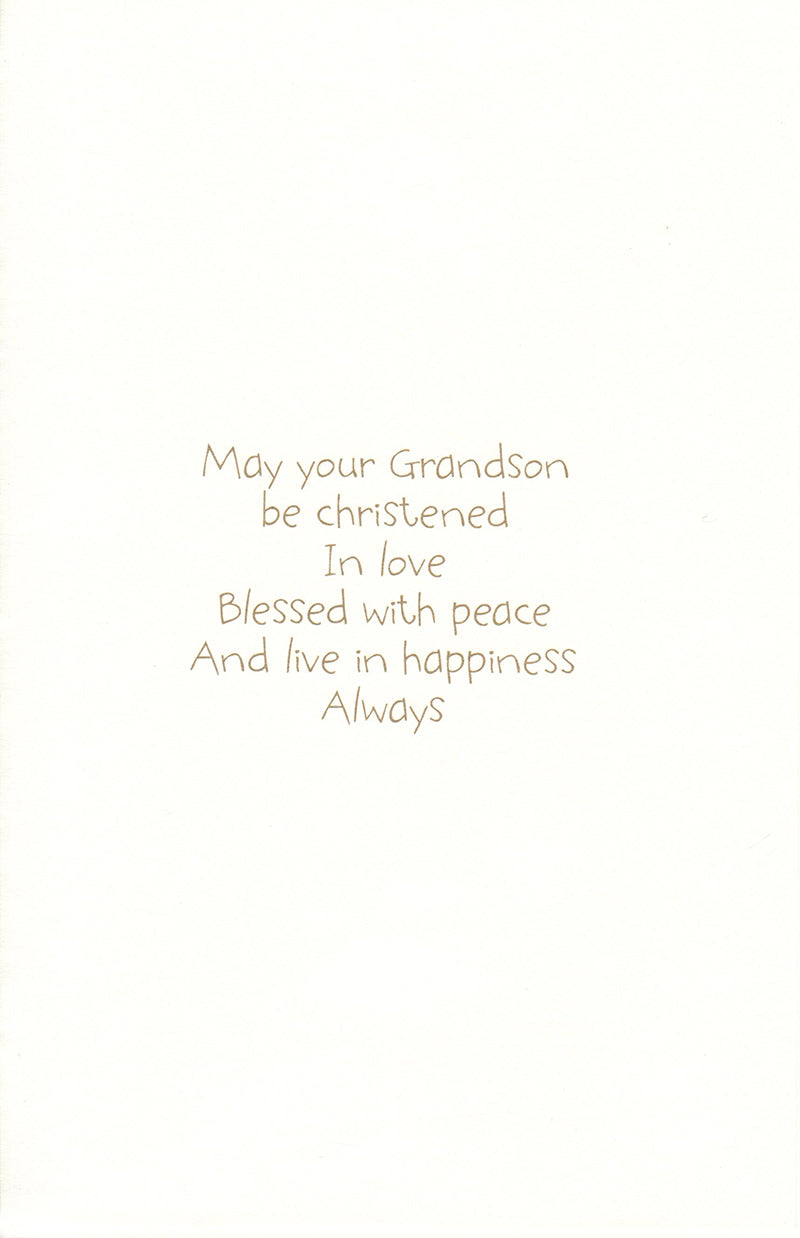 Greeting Card-For A Special Grandson On His Christening Day