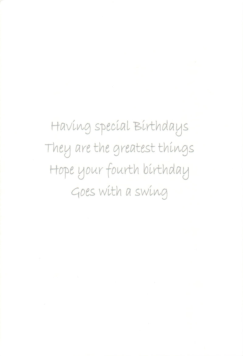 GREETING CARD - Happy Birthday "4"