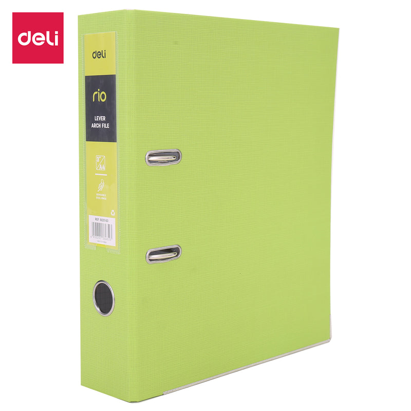 LEVER ARCH FILE A4 3INCH GREEN RIO(B20160)