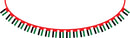 United Arab Emirates UAE Polyester Flag Bunting 14 x 21 cm Bunting With 20 Flags