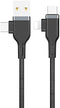 PLATINUM CABLE 2 IN 2 USB AND TYPE-C TO TYPE-C AND LIGHTNING BLACK (PT061.2MB)