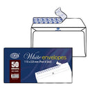 WHITE ENVELOPE 80G 115X225MM 50PCS - FSWE8019P50