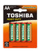 TOSHIBA R 06 AA  4 BATTERY