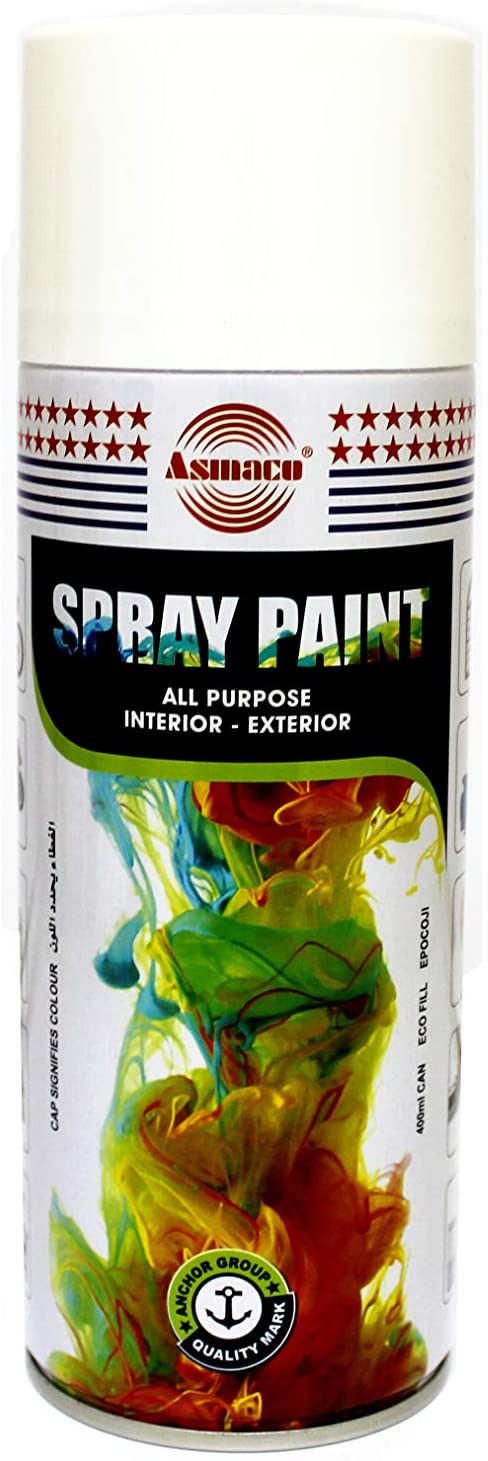 SPRAY PAINT GLOSSY  400ML WHITE