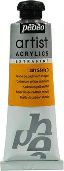 Pebeo-Extra Fine Professional Artist Acrylic 37ml-Cadmium Yellow Medium-908301