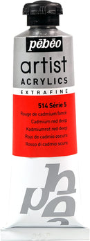 Pebeo-Extra Fine Professional Artist Acrylic 37ml-Cadmium Red Deep-910514