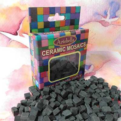 CERAMIC MOSAIC 8X8 MM BLACK