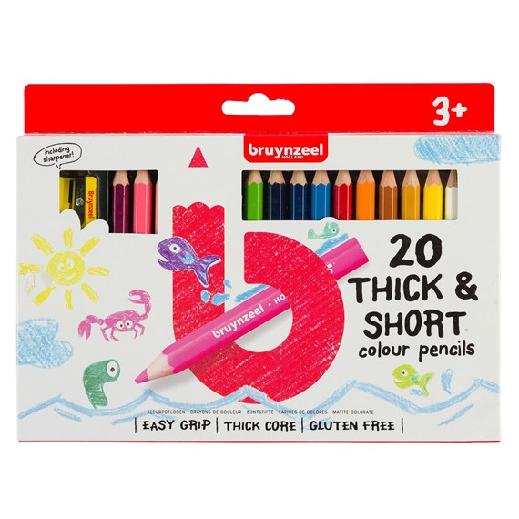 Bruynzeel-Color Pencil Short Thick 20 Color-60112020