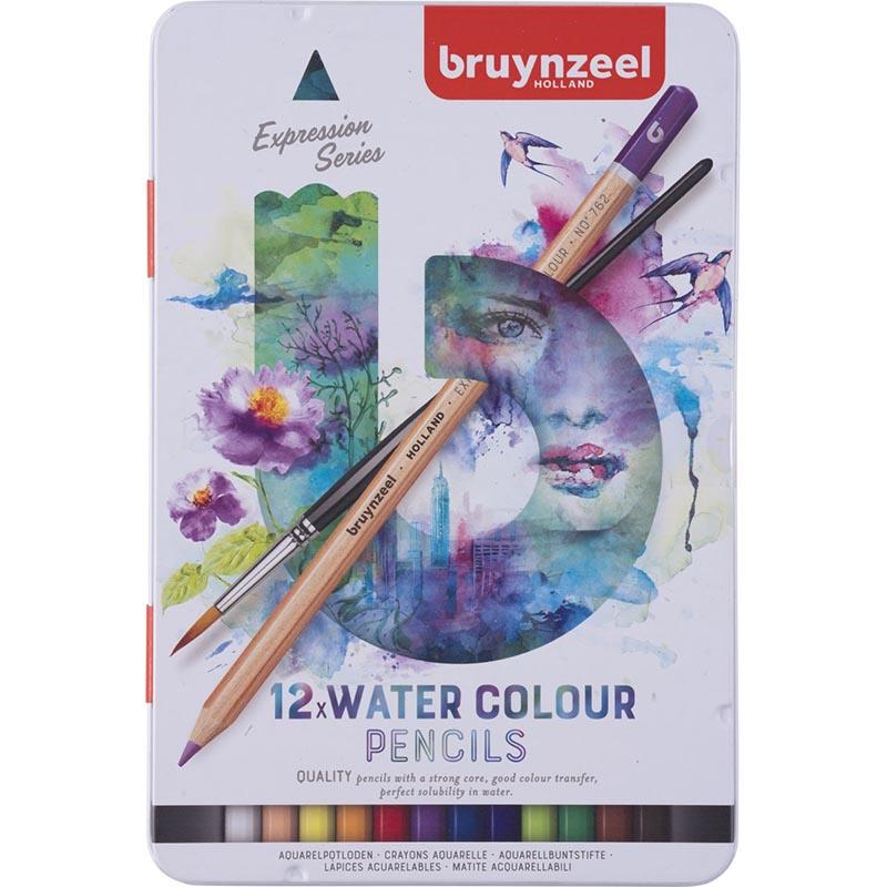 Bruynzeel-Water Color Pencil 12Color In Metal Case-60313012