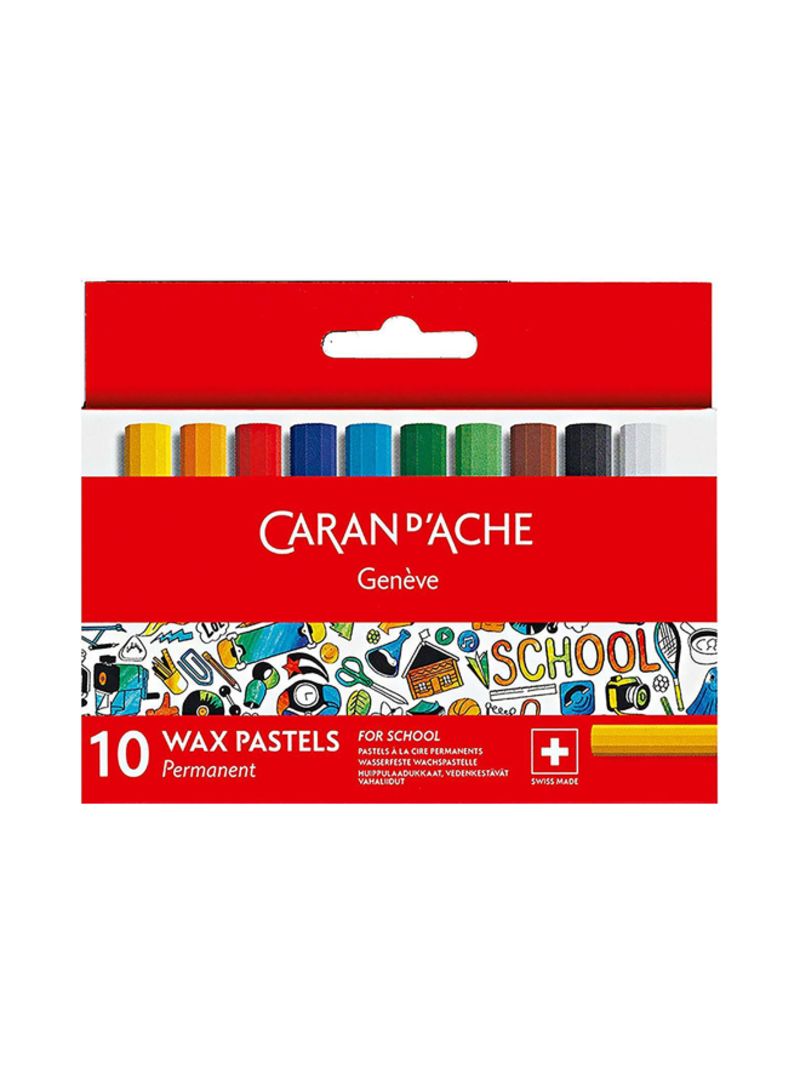 Caran d'Ache-Permanent Wax Pastels 10pcs school-7002.71