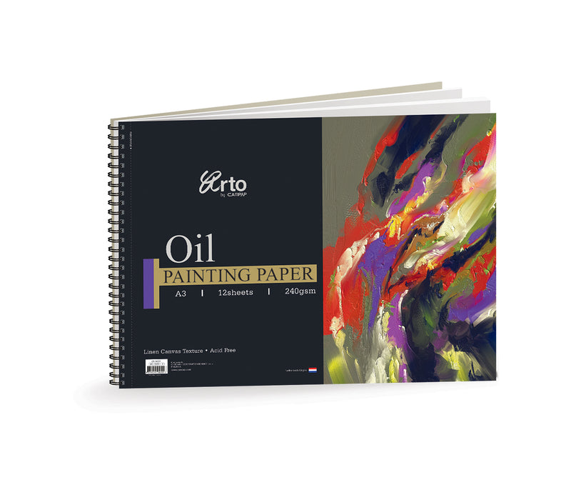 Arto-Spiral Oil Painting Pad A4 240gsm 12 Sheet-36221