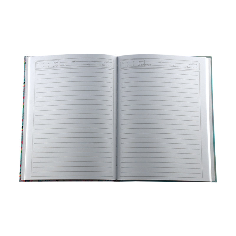 K2B-Note book Hard Cover 22x16 cm 100 Sheet Arabic Line Flamingo-200214