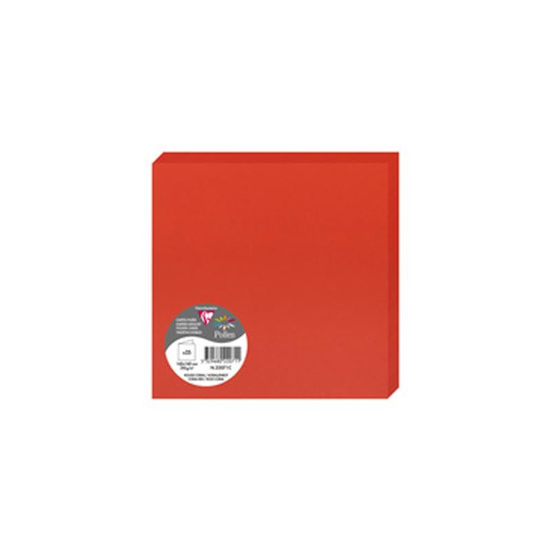 Folded Card pollen 210G 160X160mm Intensive Orange 25 Pieces Pack-2071
