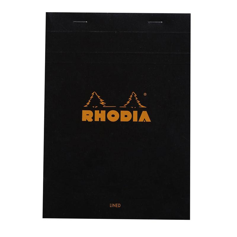 Writing Pad A5 80S Lined Rhodia Black