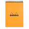 Writing Pad A5 Top Wired 80S Rhodia Orange