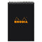 Writing Pad A5 Top Wired 80S Rhodia Black