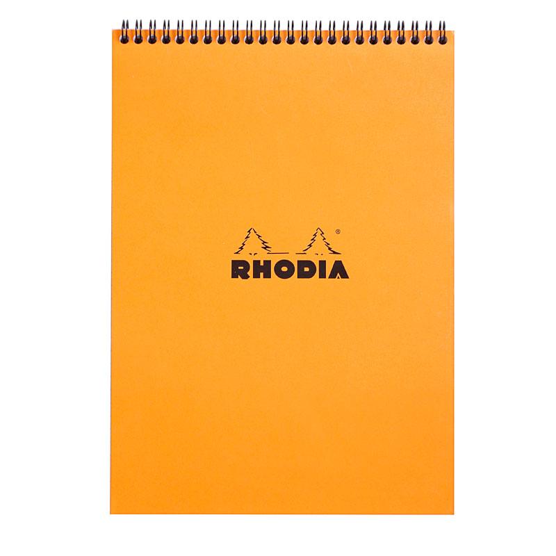 Writing Pad A4 Top Wired 80S Rhodia Orange