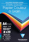 Clairefontaine-Drawing Pad A4 160gsm 20Sheet Asst Colours-96635
