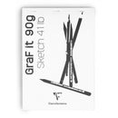 Clairefontaine-Sketch Pad A4 90gsm 80 Sheet Graf IT-96623