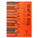 Clairefontaine-Sketch Pad A4 90gsm 80 Sheet Graf IT-96623