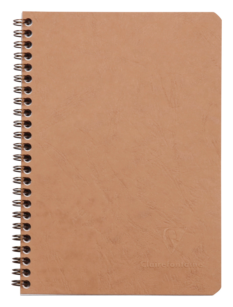Clairefontaine-Spiral Note Book A5 50 Sheet AgeBag Tobacco-78536