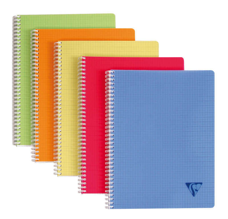 Clairefontaine-Linicolor Spiral Note Book A4 5x5 mm square 90 Sheet-328126