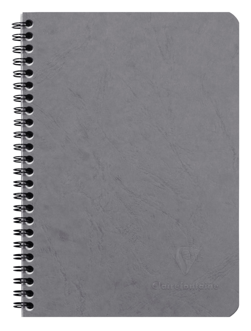 Clairefontaine-Spiral Note Book A5 50 Sheet AgeBag Grey-785365