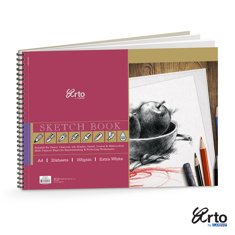 Arto-Spiral Sketch Book A4 165gms 20 sheet-36170